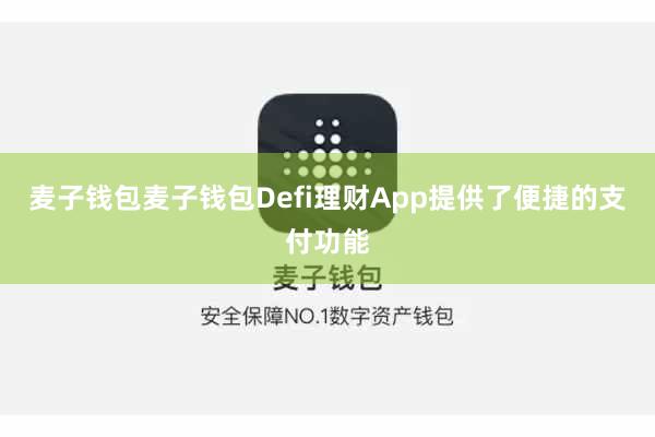 麦子钱包麦子钱包Defi理财App提供了便捷的支付功能