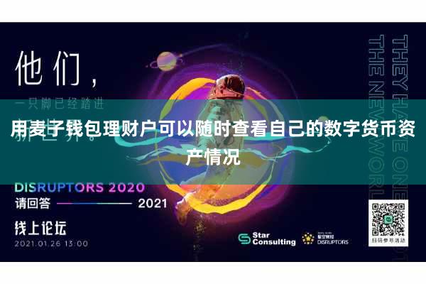 用麦子钱包理财户可以随时查看自己的数字货币资产情况
